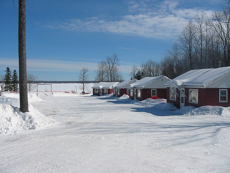 Cabins in the snow